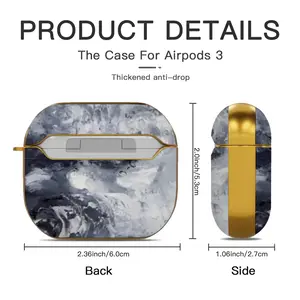 Charcoal Sky Airpods 3 Case (Hard Shell, Golden)