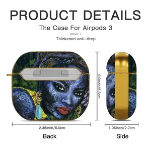 Blue Flame Fashion Interior Gift Idea Airpods 3 Case (Hard Shell, Golden)