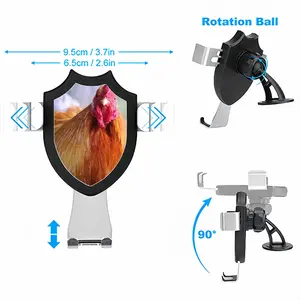 Rooster Stare Down Car Phone Mount Holder