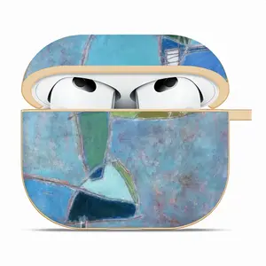 Blue And Turquoise Airpods 3 Case (Hard Shell, Golden)