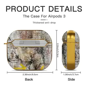 Yellow Arrows 2 Airpods 3 Case (Hard Shell, Golden)