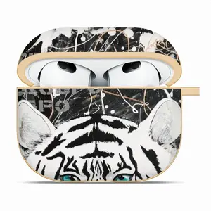 Do Good Bro Animals Tiger Street Art Airpods 3 Case (Hard Shell, Golden)