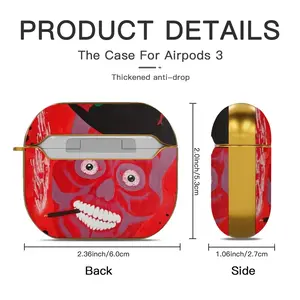 Buenos Dias Amigo - Red Skull Dead Halloween Mexico Muertos Calavera Catrina Airpods 3 Case (Hard Shell, Golden)