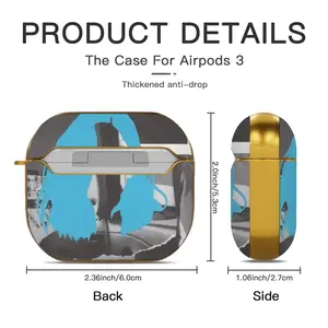 Blue Airpods 3 Case (Hard Shell, Golden)