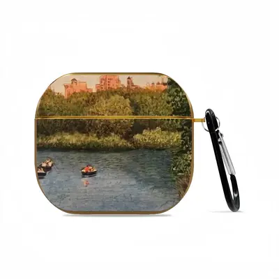 Boats In Central Park Airpods 3 Case (Hard Shell, Golden)