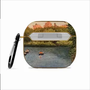 Boats In Central Park Airpods 3 Case (Hard Shell, Golden)