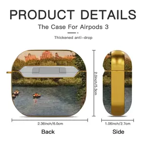 Boats In Central Park Airpods 3 Case (Hard Shell, Golden)