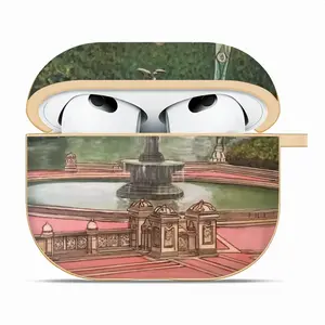 Bethesda Fountain Central Park New York City Airpods 3 Case (Hard Shell, Golden)