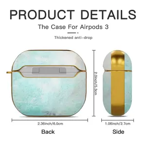 Calm Of The Blue Airpods 3 Case (Hard Shell, Golden)