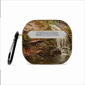 Autumn Waterfall Impasto Airpods 3 Case (Hard Shell, Golden)