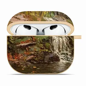 Autumn Waterfall Impasto Airpods 3 Case (Hard Shell, Golden)