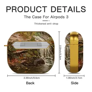 Autumn Waterfall Impasto Airpods 3 Case (Hard Shell, Golden)