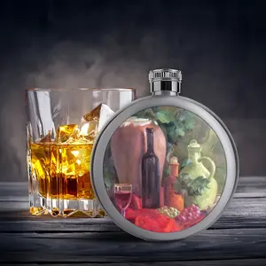 Still Life (Green And Red) Flagon