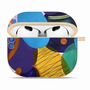 Blue And Green Modern Airpods 3 Case (Hard Shell, Golden)