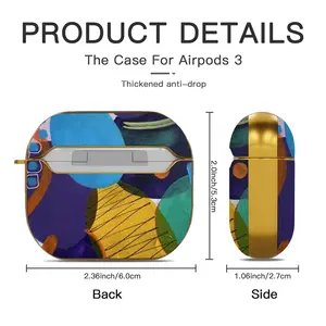 Blue And Green Modern Airpods 3 Case (Hard Shell, Golden)