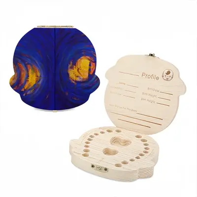 Centrifugal Blue Circles Attached Yellow Children's Teeth Box