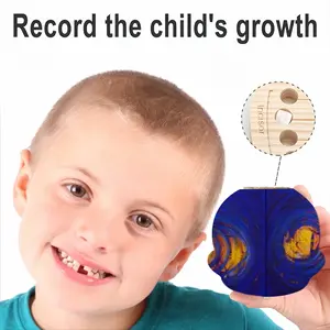 Centrifugal Blue Circles Attached Yellow Children's Teeth Box