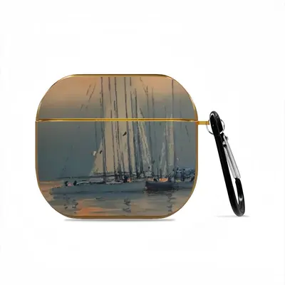 Sailboats With Sun Reflection Airpods 3 Case (Hard Shell, Golden)