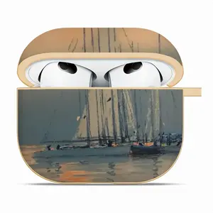 Sailboats With Sun Reflection Airpods 3 Case (Hard Shell, Golden)