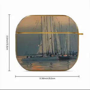 Sailboats With Sun Reflection Airpods 3 Case (Hard Shell, Golden)