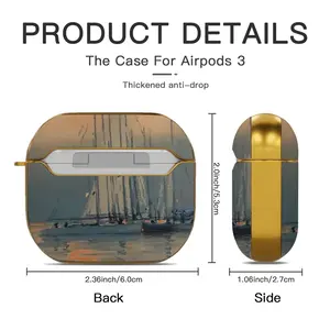 Sailboats With Sun Reflection Airpods 3 Case (Hard Shell, Golden)