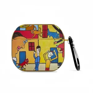 Street Scene Airpods 3 Case (Hard Shell, Golden)