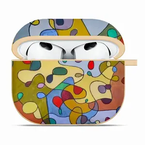 Colour Pattern Airpods 3 Case (Hard Shell, Golden)