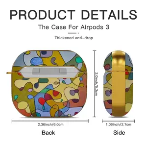 Colour Pattern Airpods 3 Case (Hard Shell, Golden)