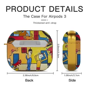 Street Scene Airpods 3 Case (Hard Shell, Golden)