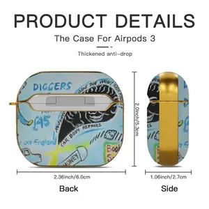 Mot Airpods 3 Case (Hard Shell, Golden)