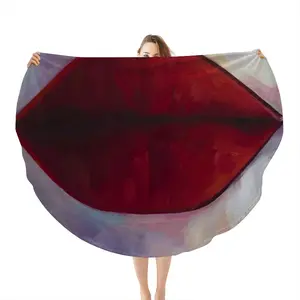 Chanel Lips Flannel Blanket (Round)