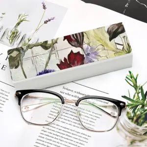 White Prints Rectangle Spectacle Case