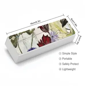 White Prints Rectangle Spectacle Case