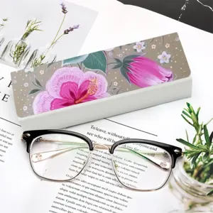 Purple Flowerbed Rectangle Spectacle Case