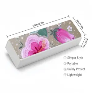 Purple Flowerbed Rectangle Spectacle Case