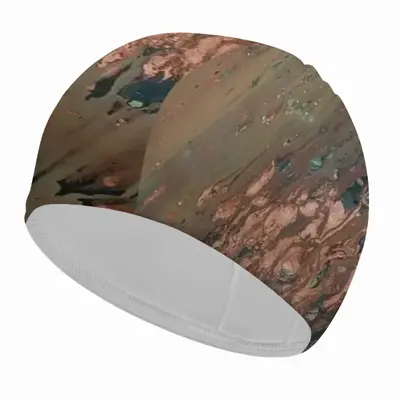 Bronze Abstraction Swimming Cap