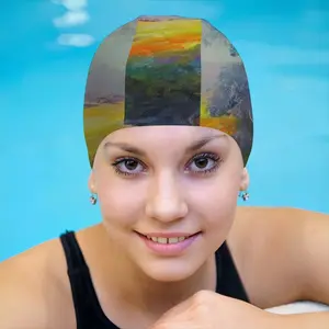 Sunny Field Swimming Cap