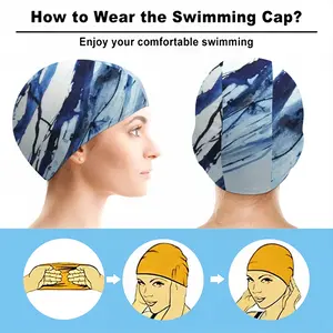 Abstraction Vibration I Swimming Cap