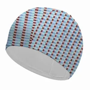 Caput Mortuum Light Blue Swimming Cap