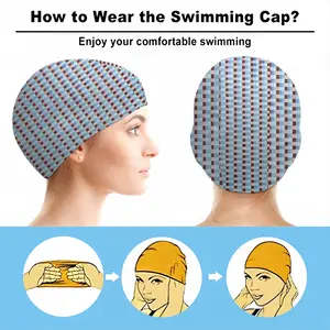 Caput Mortuum Light Blue Swimming Cap