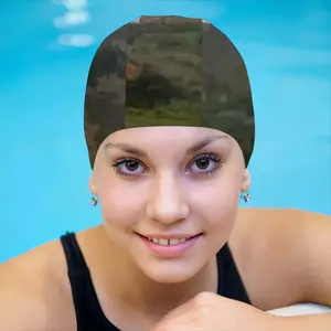 View Of Castelnou France Swimming Cap