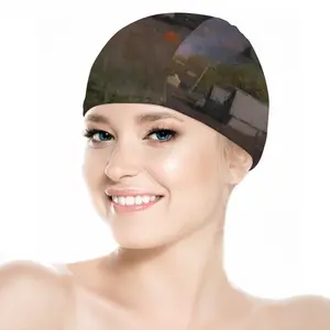 Autumn Village Nikolaevka Swimming Cap