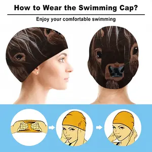 Bull - Red Bull Taurus Animals Buffalo Wild Swimming Cap