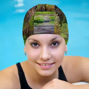 Impressionist Snow Mountains Swimming Cap