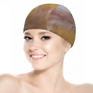 Red Trees Landscape Swimming Cap