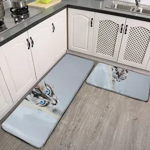 Cat With Fish Kitchen Floor Mats (Multi-Size)