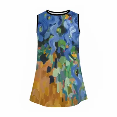 Blue Irises Children's Sleeveless Dress