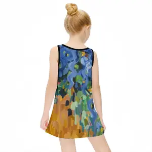 Blue Irises Children's Sleeveless Dress