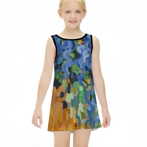 Blue Irises Children's Sleeveless Dress