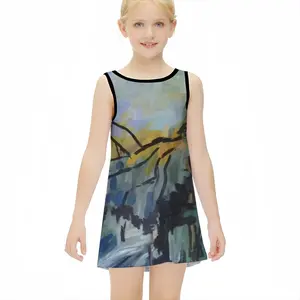 The Pond Near School Children's Sleeveless Dress